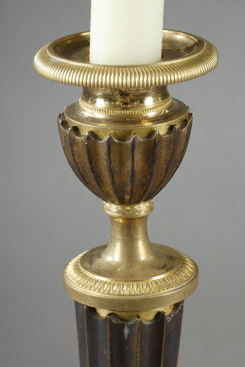 Paire de bougeoire d'époque empire-photo-3