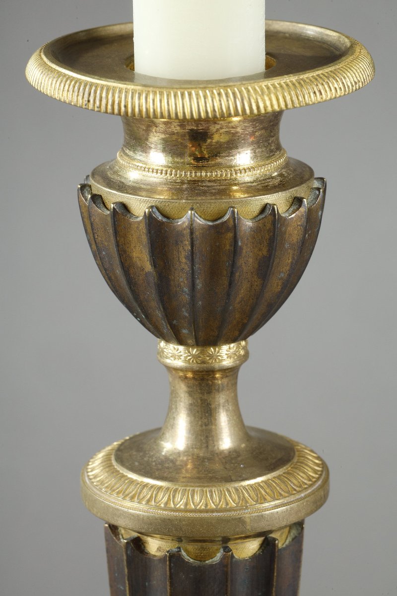 Paire de bougeoire d'époque empire-photo-5
