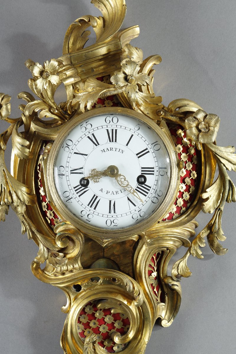 Louis XV-era Bronze Clock, With A Dial Signed “martin à Paris”-photo-3