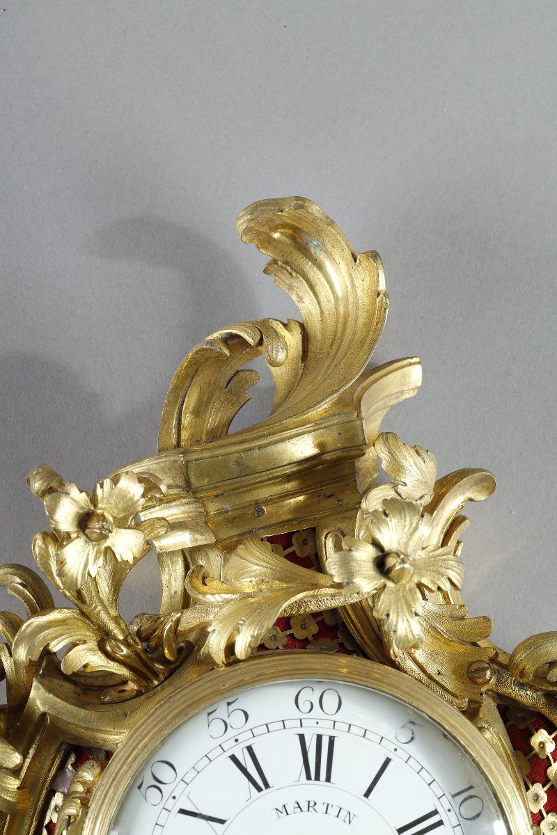 Louis XV-era Bronze Clock, With A Dial Signed “martin à Paris”-photo-2