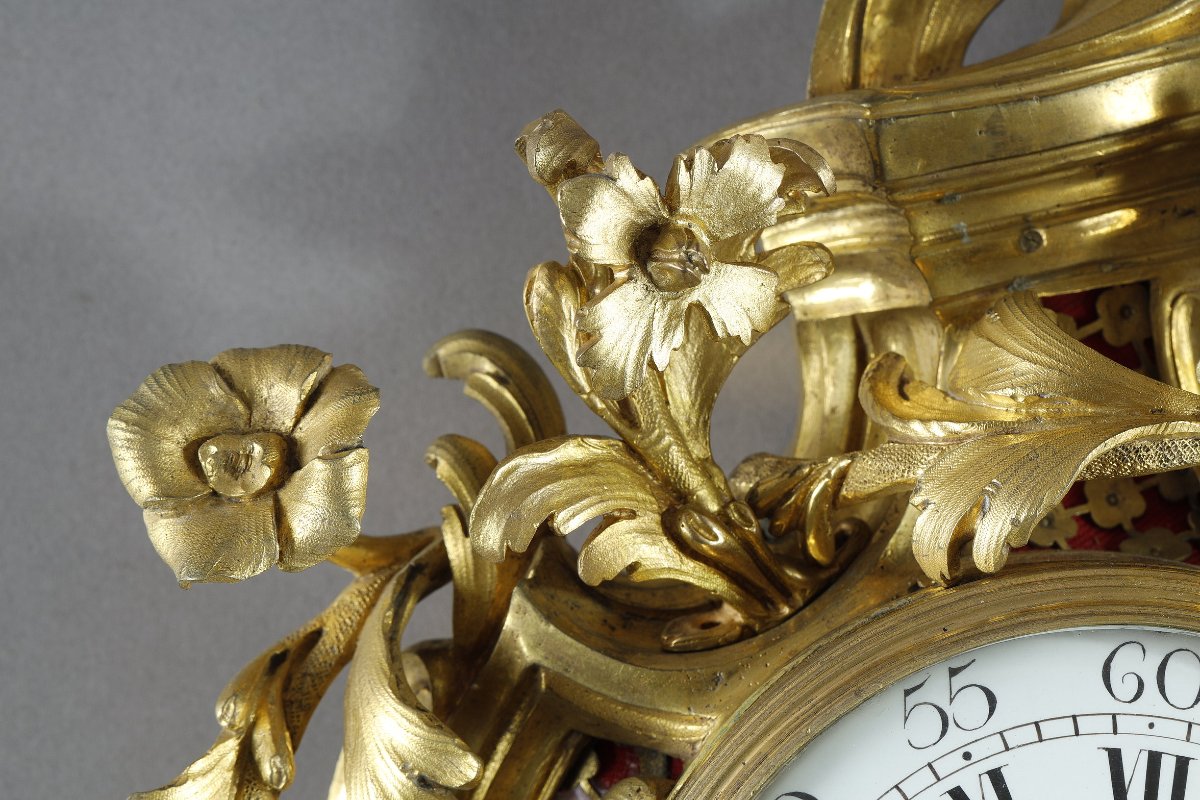 Louis XV-era Bronze Clock, With A Dial Signed “martin à Paris”-photo-3