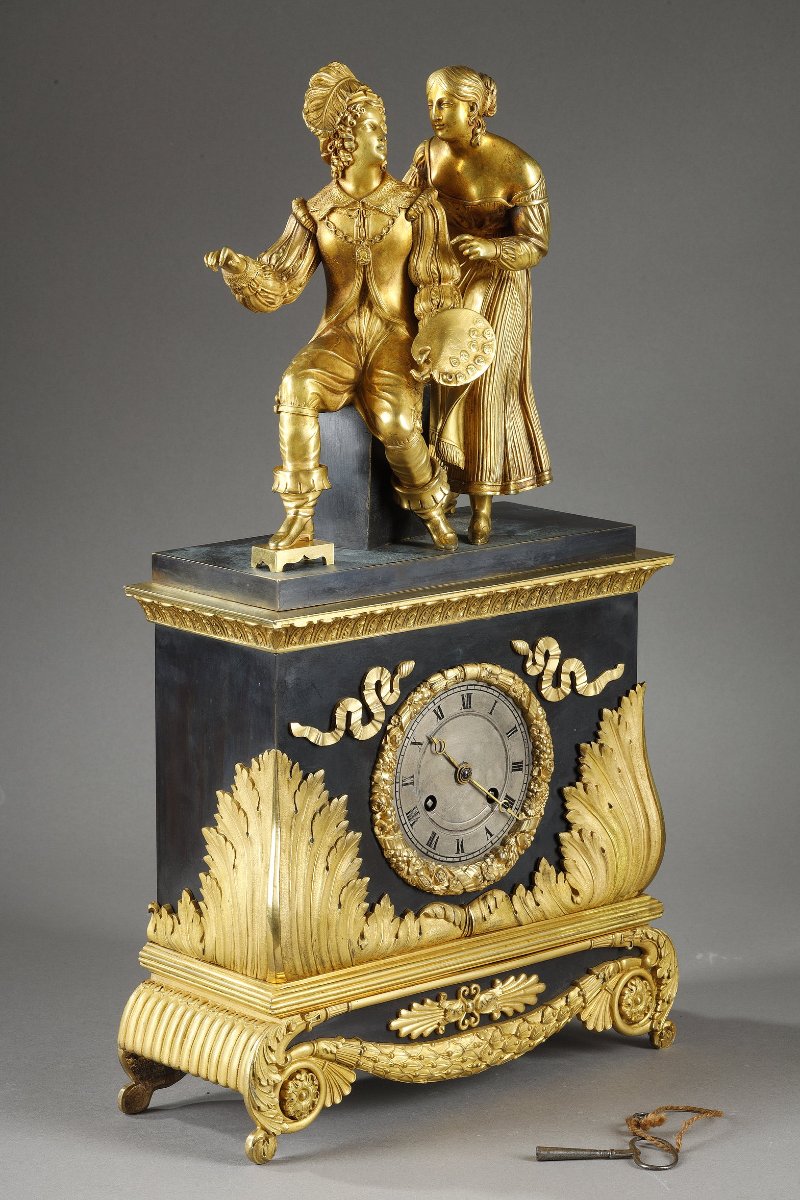 Pendule couple de la période romantique