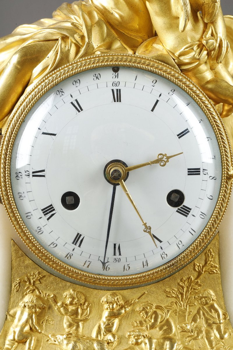 Importante pendule à quantième d’époque Louis XVI, de Vénus et Amour, France, vers 1785-photo-3