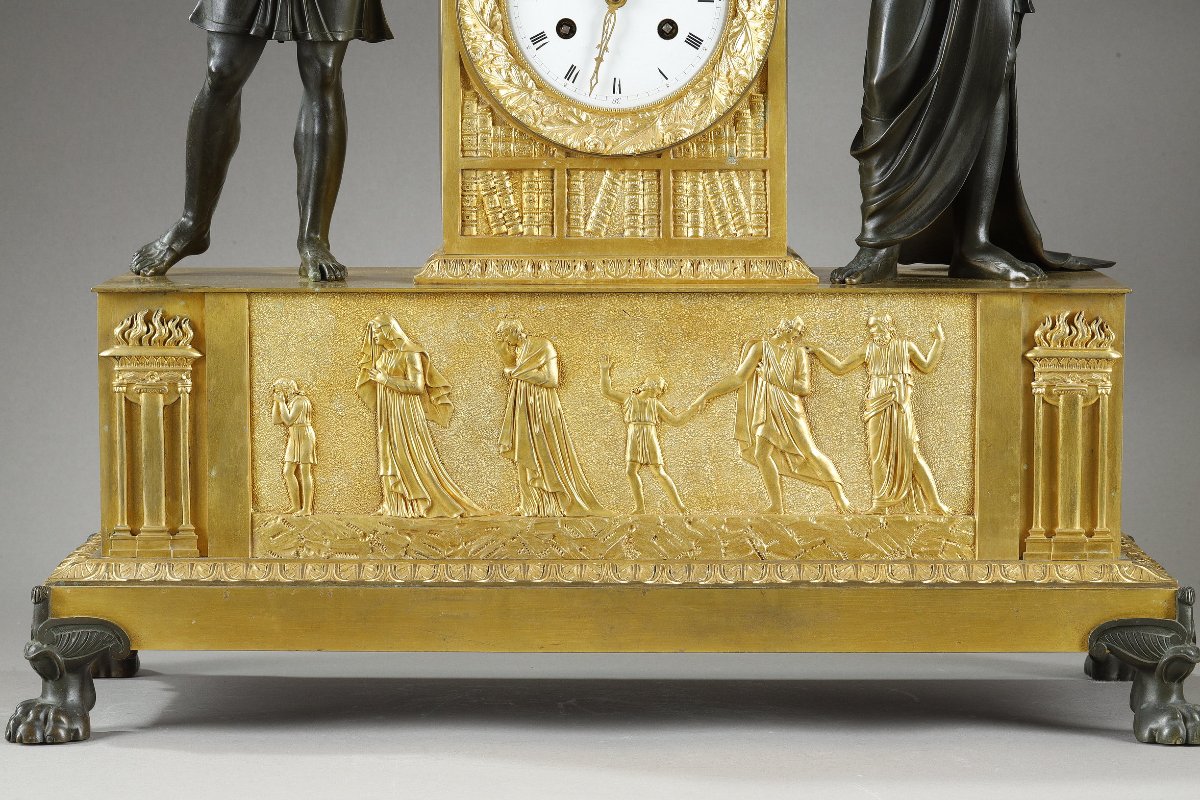 Grande Pendule de cheminée  Socrate buvant la Ciguë-photo-5