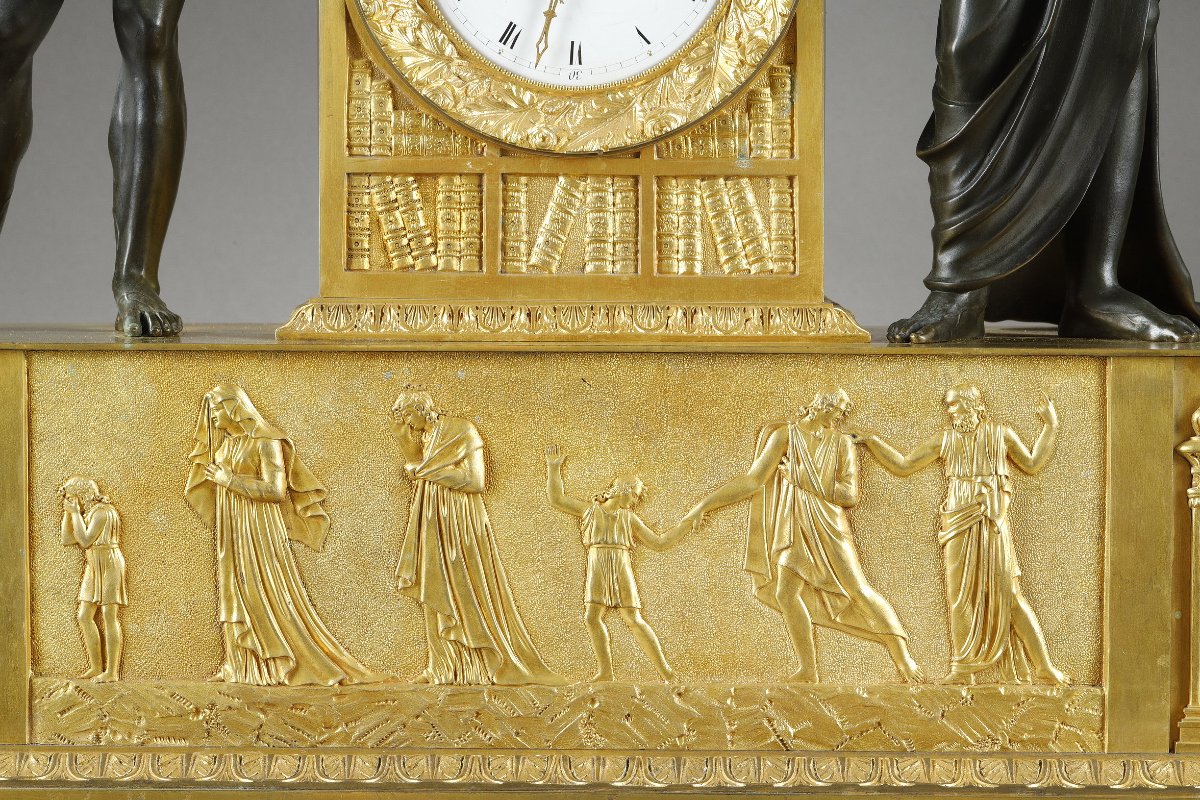 Grande Pendule de cheminée  Socrate buvant la Ciguë-photo-6