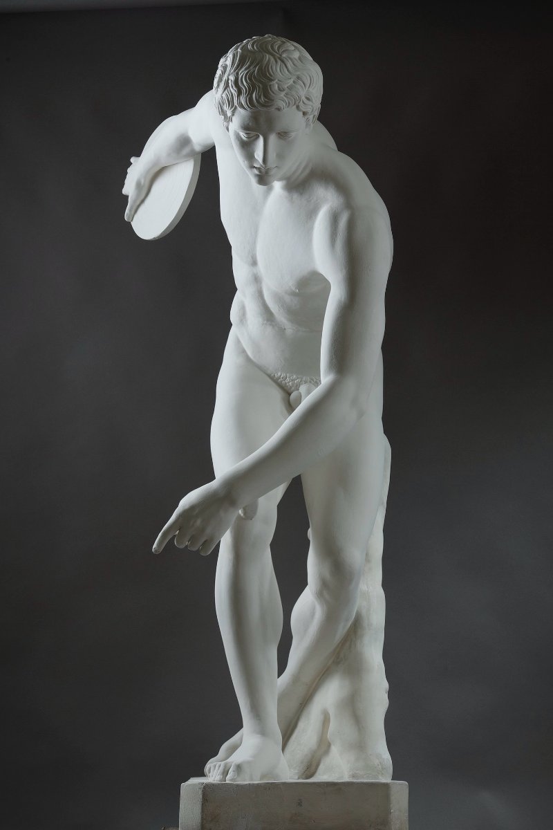 A Large Plaster Sculpture Of The Discobolus, Based On Myron’s Work, Created By The Casting Workshops-photo-4
