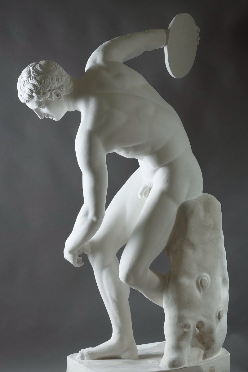 A Large Plaster Sculpture Of The Discobolus, Based On Myron’s Work, Created By The Casting Workshops-photo-1