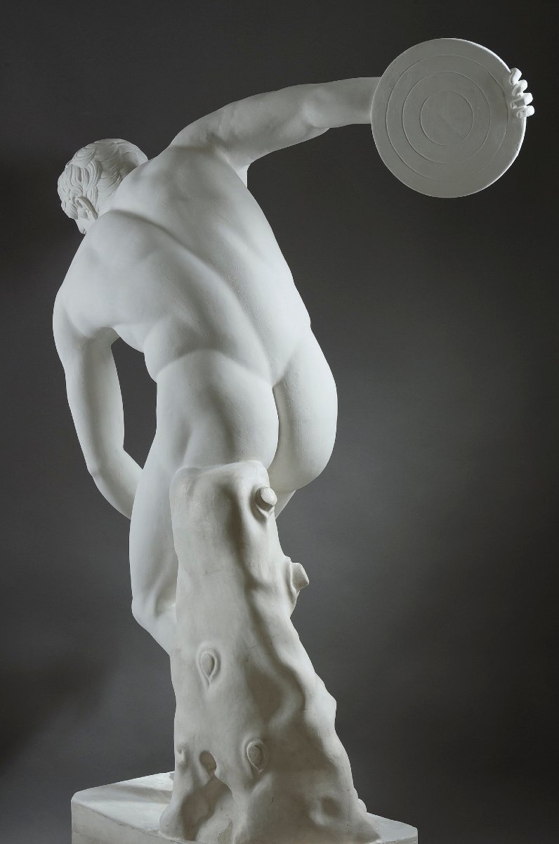 A Large Plaster Sculpture Of The Discobolus, Based On Myron’s Work, Created By The Casting Workshops-photo-3