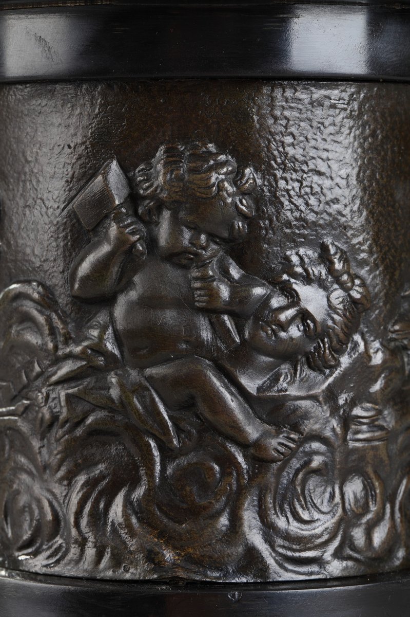 Pair Of Bronze Sculptures After Jean De Bologne: Fortune And Mercury-photo-2