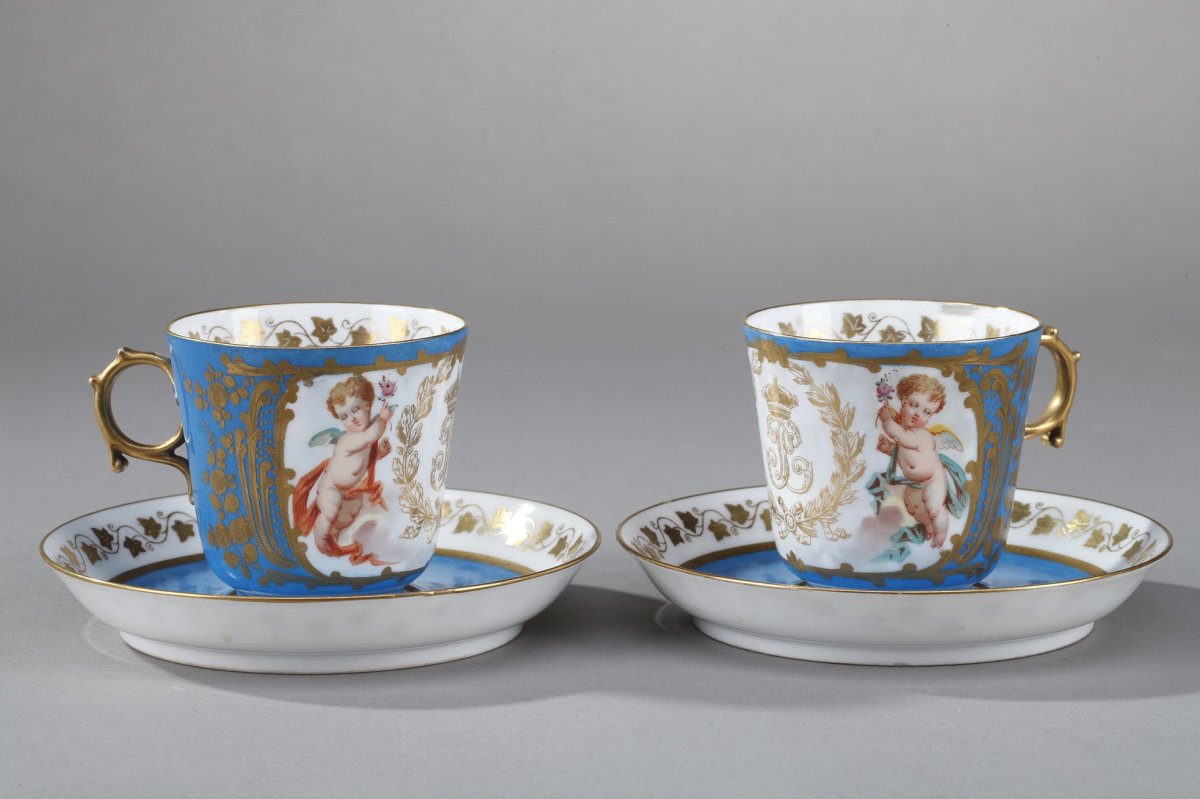 Tea Service With Sevres And Château Des Tuileries Marks-photo-6