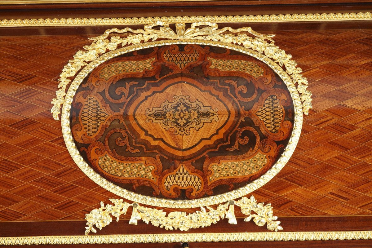 Rolltop Desk After Jean-henri Riesener Attributed To Maison Beurdeley-photo-2