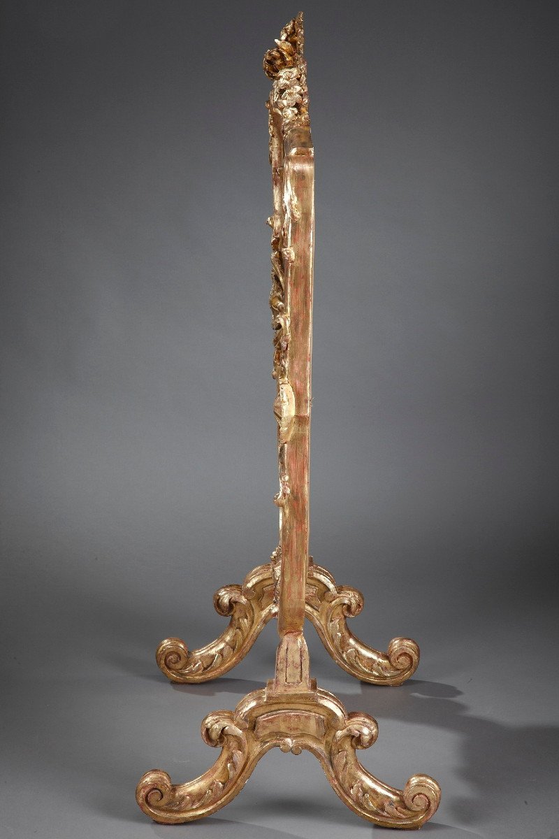 Giltwood Fire Screen In Louis XV-style, Charles Mauricheau-beaupré Collection-photo-7