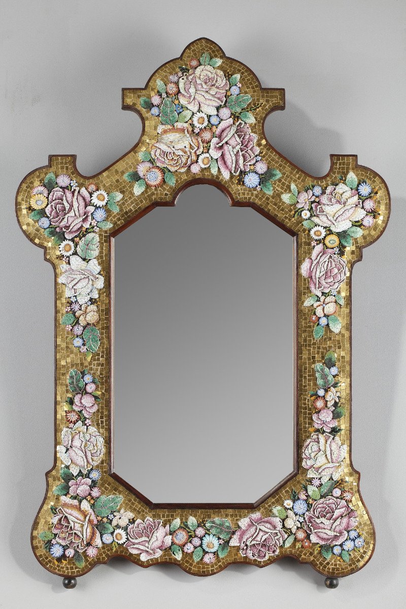 Miroir En Micro-mosaïque, Venise, Fin Du XIXème Siècle