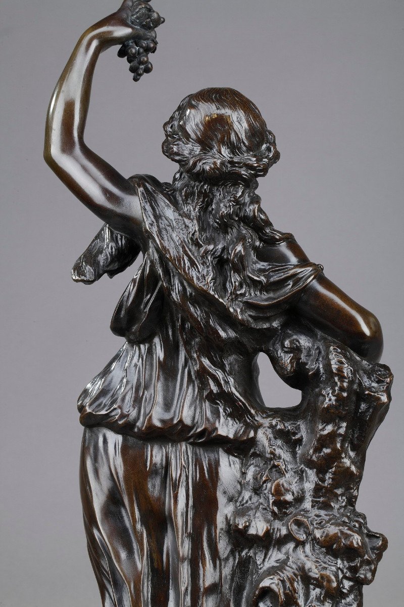 Statue En Bronze Bacchante, époque XIXe Siècle-photo-4