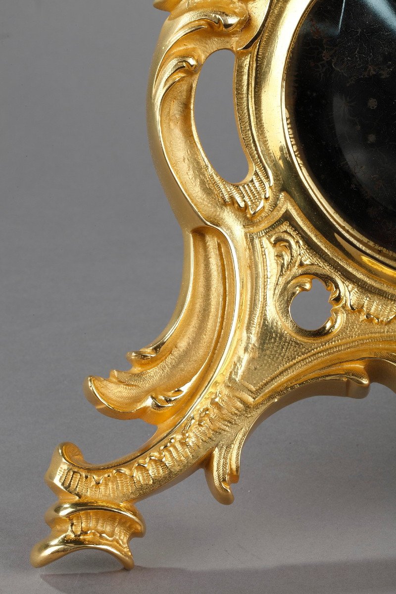 Miroir à Poser En Bronze Doré De Style Louis XV-photo-5