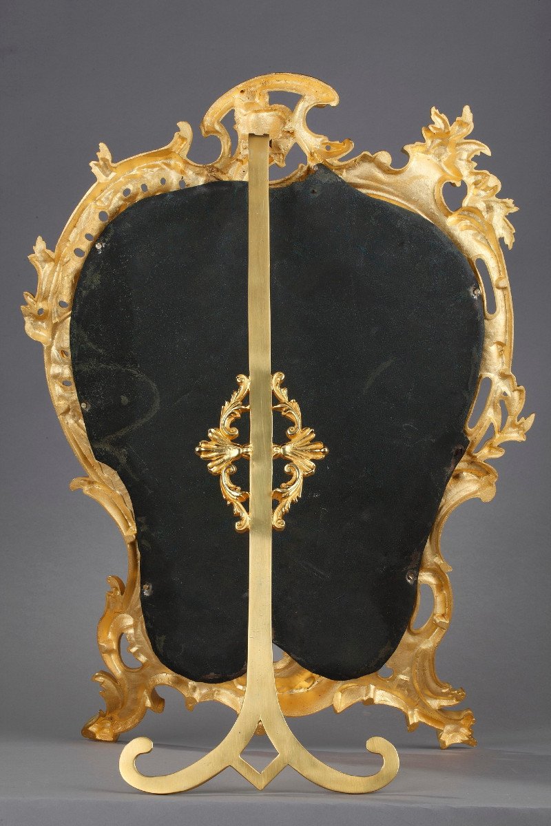 Miroir à Poser En Bronze Doré De Style Louis XV-photo-7