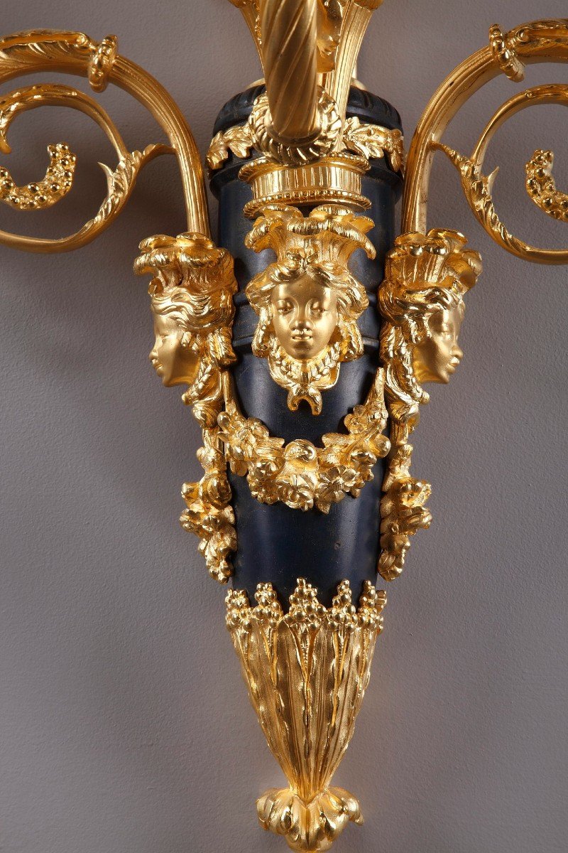 Monumental Louis XVI-style Wall Sconces After Thomire-photo-7