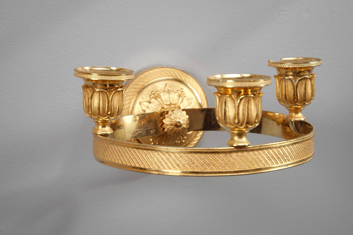 Six Appliques Charles X En Bronze Doré-photo-4