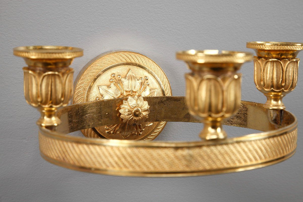 Six Appliques Charles X En Bronze Doré-photo-5