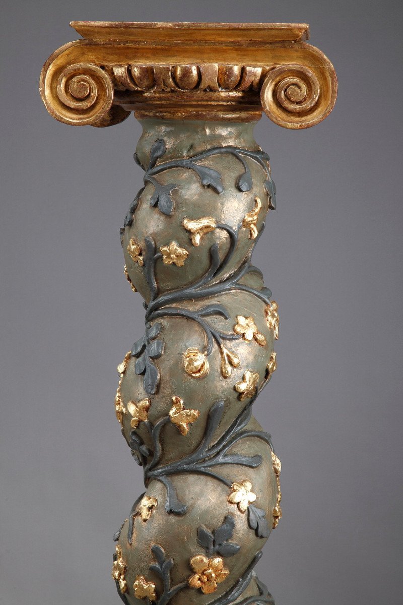 Pair Of Baroque Twisted Columns, 17th Century-photo-1