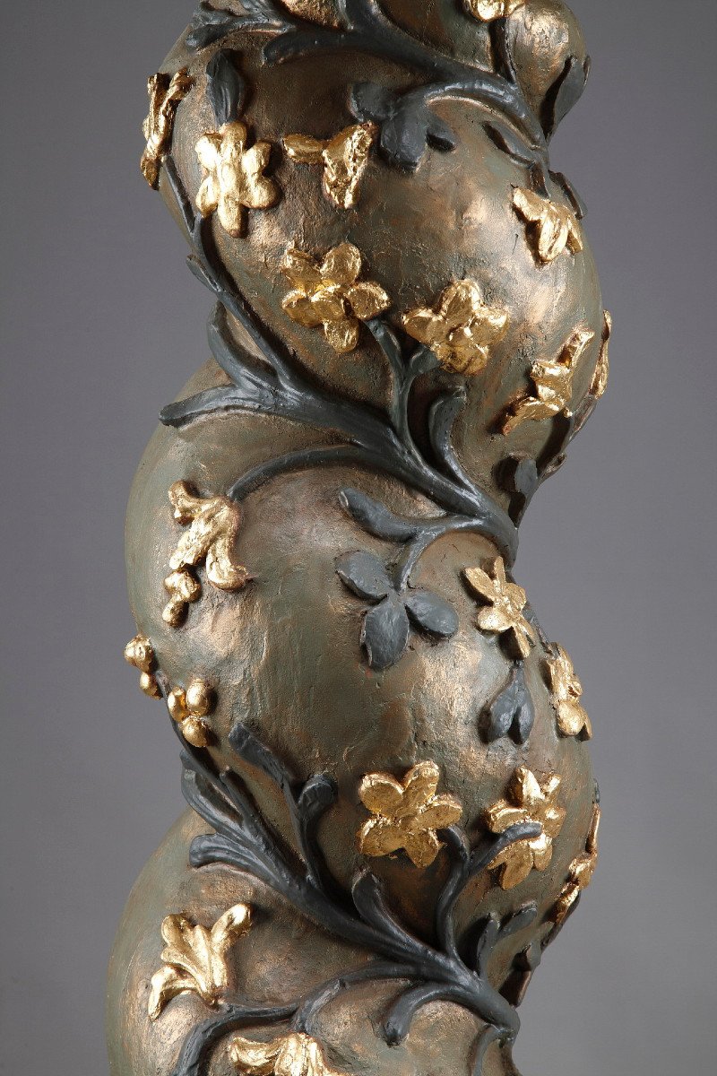 Pair Of Baroque Twisted Columns, 17th Century-photo-4