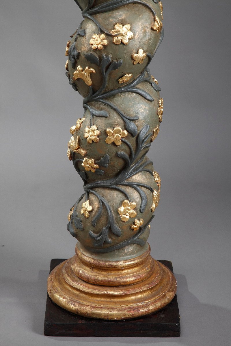 Pair Of Baroque Twisted Columns, 17th Century-photo-6