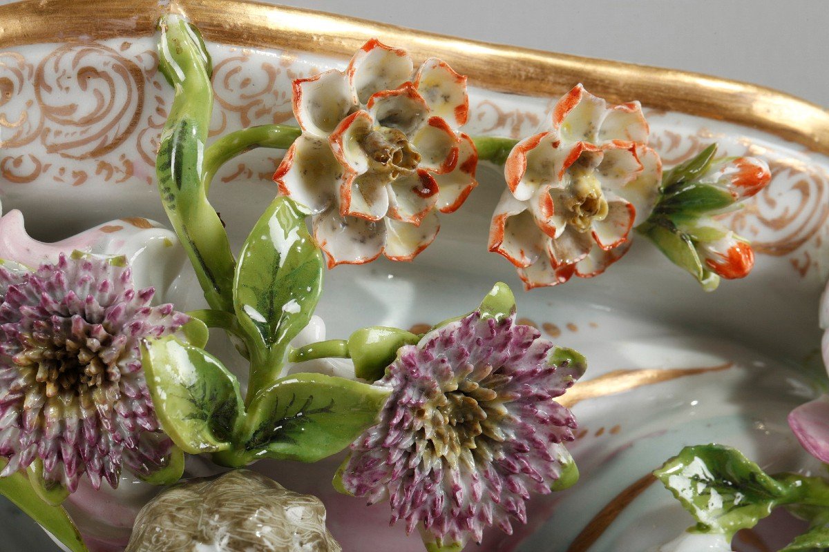 Pair Of Small Rococo Wall Consoles In The Style Of Meissen Manufacture-photo-6