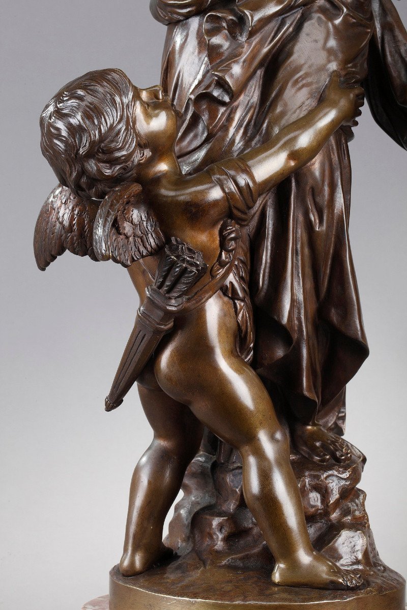 Sculpture Psyche And Love By Jean Bulio-photo-5