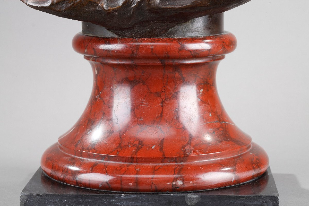 Bust Of Psyche In Bronze Patina, By Boyer And Rolland-photo-6