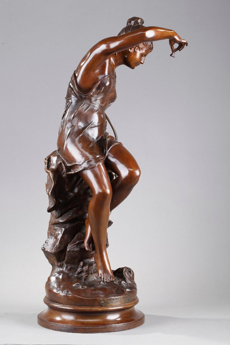 DIANE'S NYMPH IN BRONZE, AFTER LUCIE SIGNORET-LEDIEU-photo-3