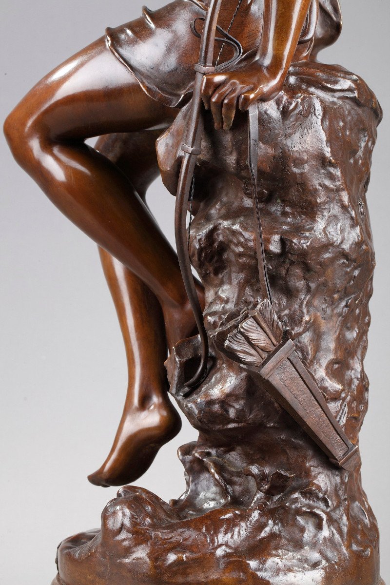 DIANE'S NYMPH IN BRONZE, AFTER LUCIE SIGNORET-LEDIEU-photo-4