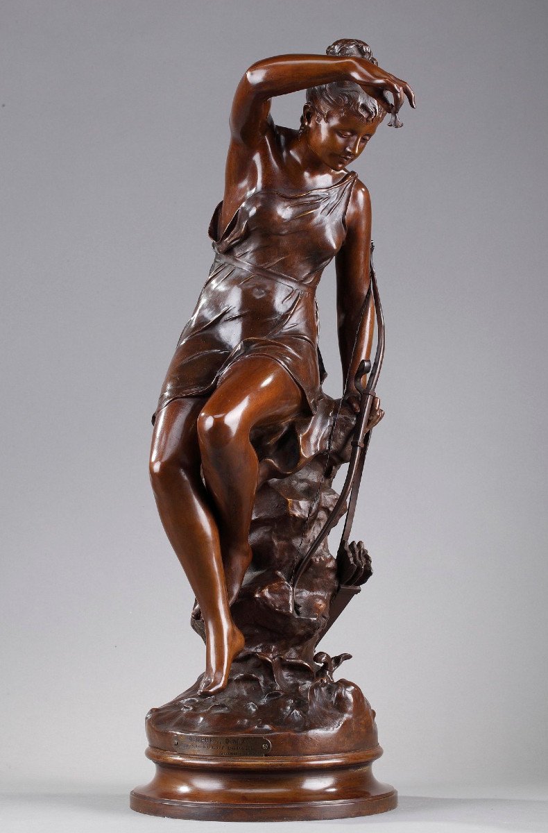 DIANE'S NYMPH IN BRONZE, AFTER LUCIE SIGNORET-LEDIEU
