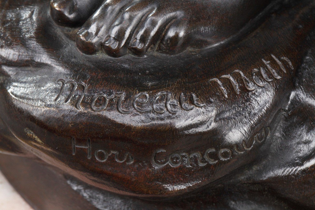 Bronze Figure Of Diana Goddess Of The Hunt, Signed By Mathurin Moreau-photo-8