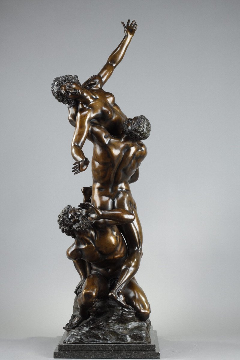 Très Important Bronze "Enlèvement des Sabines" d'après Jean de Bologne, XIXe siècle