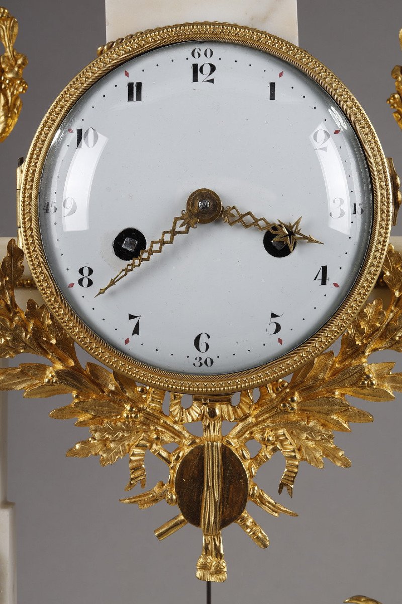 Important Portico Clock From The Louis XVI Period With Wedgwood Decoration-photo-6
