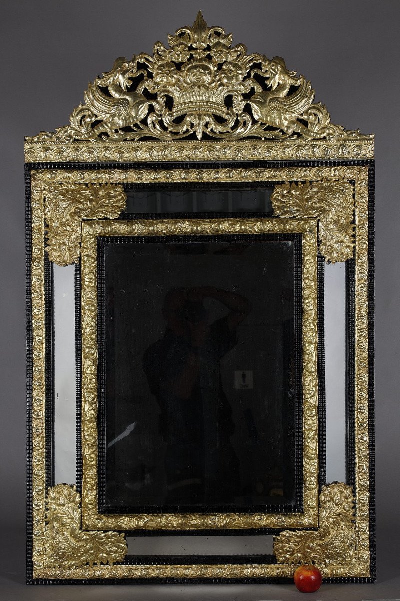 Important Louis XIV Style Miror With Parecloses-photo-2