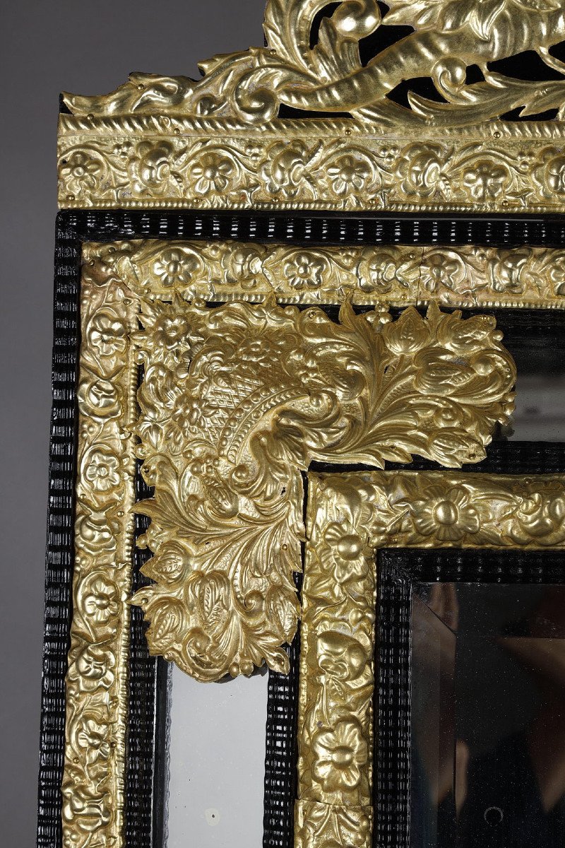 Important Louis XIV Style Miror With Parecloses-photo-3