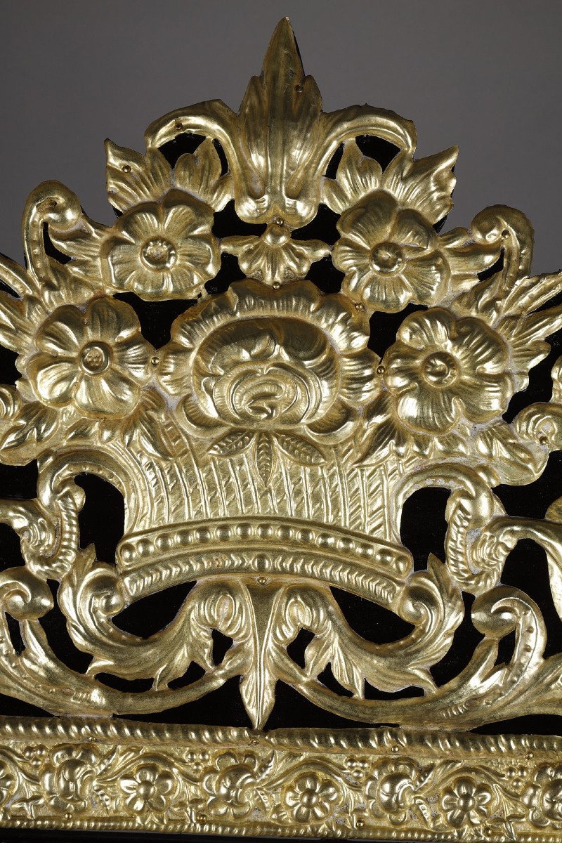 Important Louis XIV Style Miror With Parecloses-photo-5