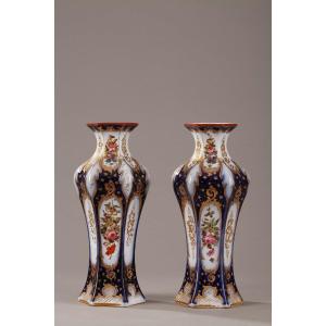 Pair Of Napoleon III Porcelain Vases