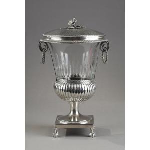 Silver And Crystal Drageoir Master Goldsmith Pierre Jacques Meurice