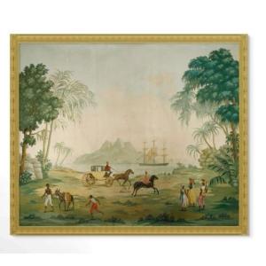 Panneau de papier peint panoramique, Scène Exotique dans le style Zuber