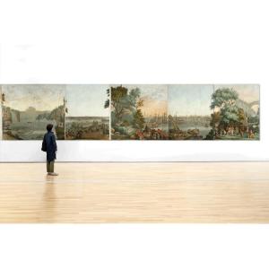 Panoramique en papiers Peints de la série "Vues d'Amérique du Nord" de la manufacture Zuber 