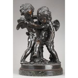 19th Century Bronze Group After Falconet