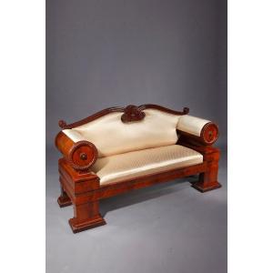 Canapé Biedermeier en acajou, Autriche 1830