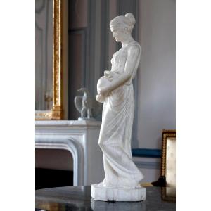 Art Deco-era Alabaster Sculpture Titled "la Samaritaine"