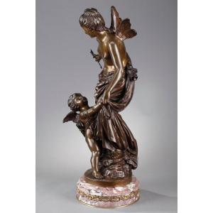 Sculpture « Psyché et l'Amour » signé Jean BULIO