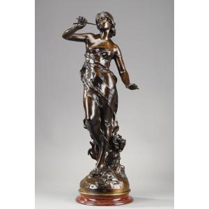 Bronze Sculpture "la Renommée," Signed By Julien Causse