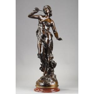 Bronze La Renommée, Signée Julien Causse 
