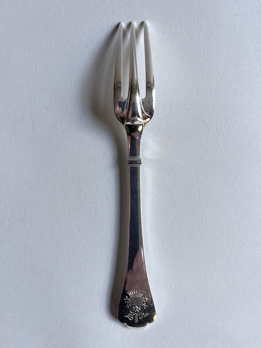 Puiforcat Rat Tail Cutlery Dessert Richelieu Solid Silver-photo-2