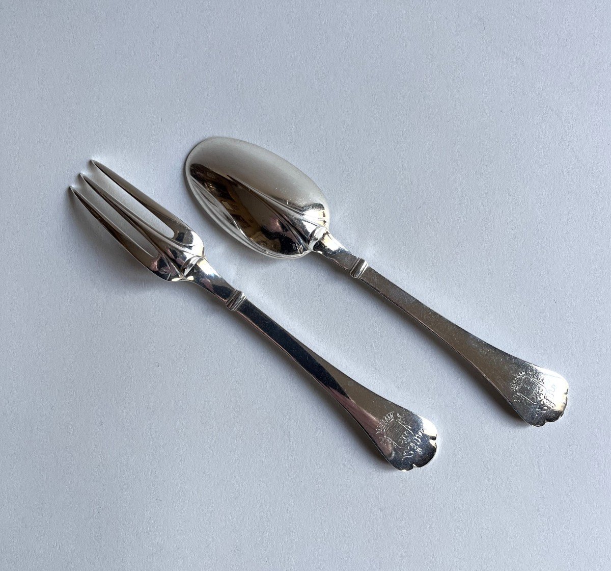 Puiforcat Rat Tail Cutlery Dessert Richelieu Solid Silver-photo-3